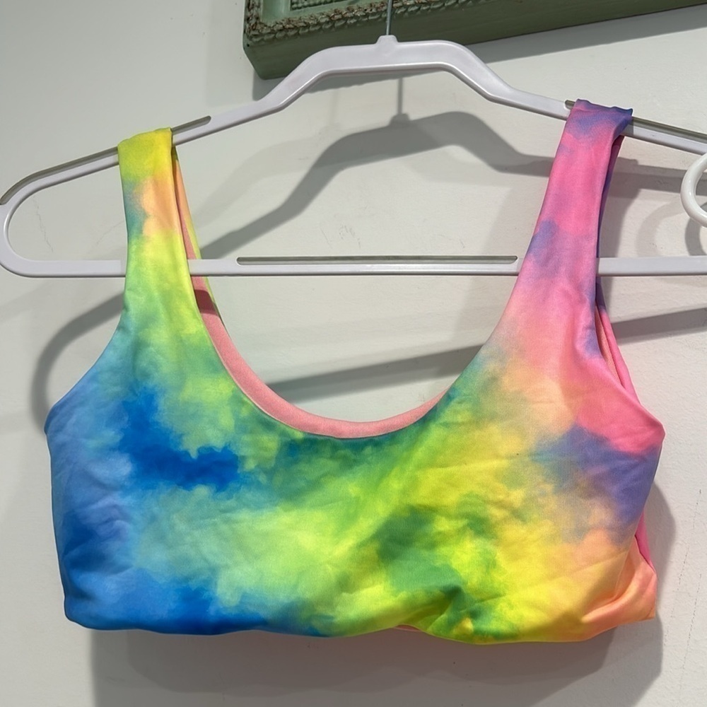 Brand new women’s size small rainbow, tie-dye, itsy-bitsy string, bikini swim - Picture 5 of 11